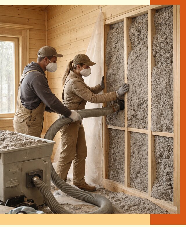 Утепление дачного дома эковатой в Коврове от 1484 руб./м2 — комплексно, ТепломастерКвр