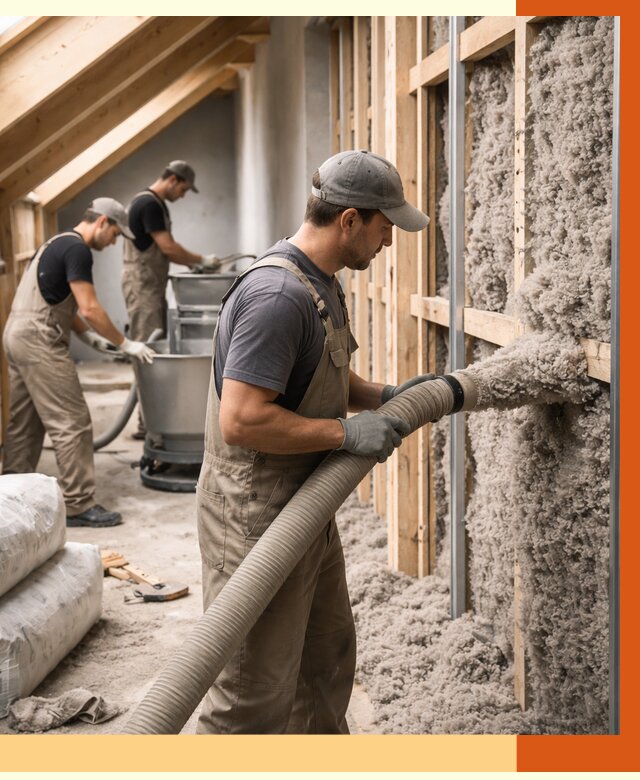 Утепление таунхауса эковатой в Коврове от 2251 руб./м² — монтаж и задувка | ТепломастерКвр