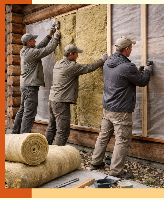 Утепление деревянного дома в Коврове эффективными технологиями