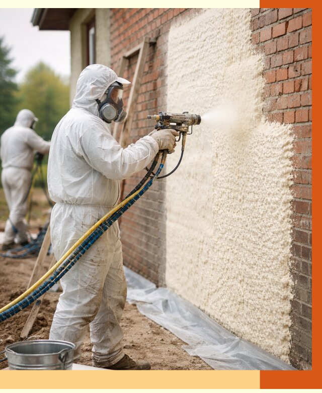 Утепление кирпичного дома ППУ в Коврове под ключ от 6651 руб. | ТепломастерКвр