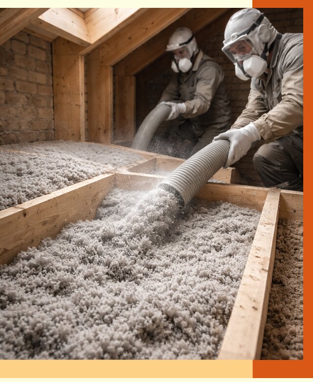 Утепление коттеджа эковатой в Коврове от 2558 руб./м² — комплексная задувка и монтаж | ТепломастерКвр