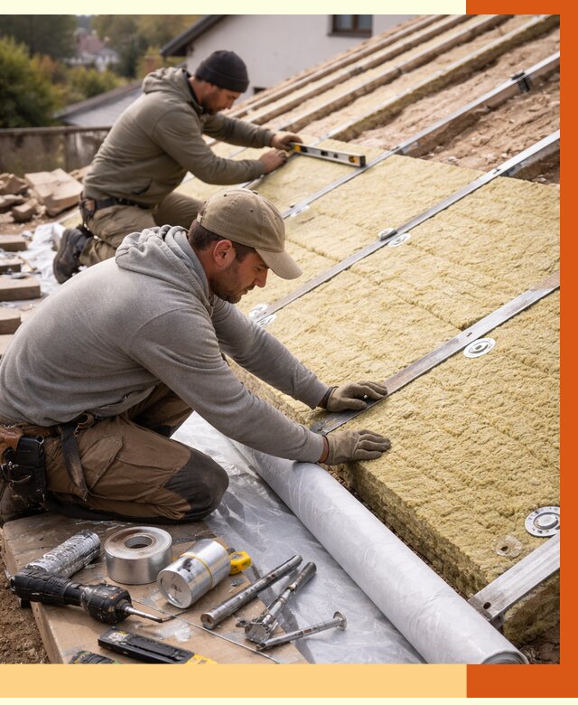 Утепление крыши снаружи в Коврове под ключ от 1228 руб./м2 | ТепломастерКвр