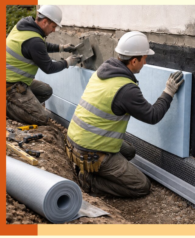 Утепление фундамента снаружи в Коврове — профессиональная теплоизоляция