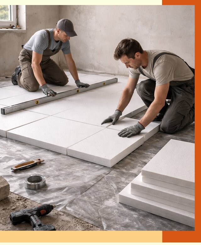 Утепление бетонного пола в Коврове от 2558 руб/м2 — монтаж и цена | ТепломастерКвр