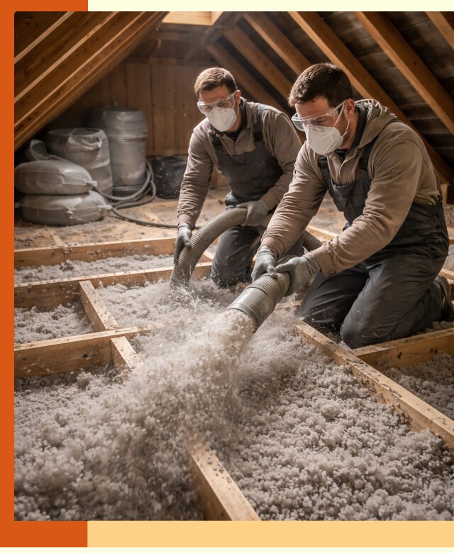 Утепление чердака эковатой в Коврове — быстро и надёжно