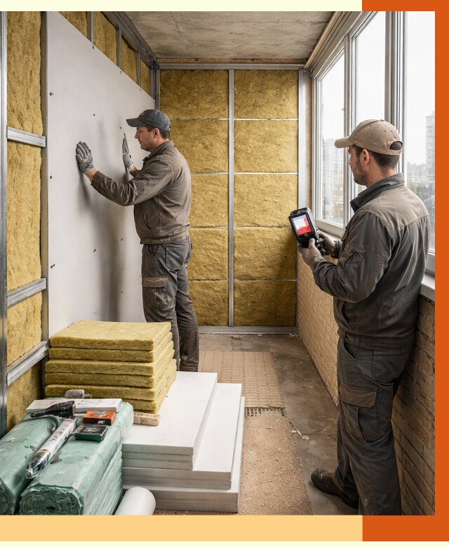 Утепление балкона в Коврове от 4604 руб. под ключ | ТепломастерКвр