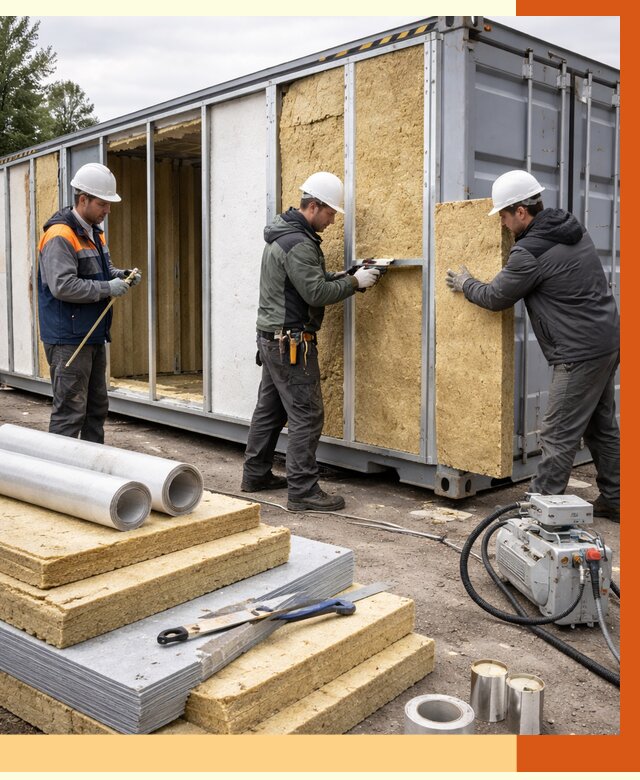 Утепление морского контейнера в Коврове от 3837 руб. под ключ | ТепломастерКвр