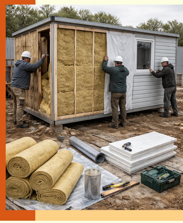Утепление строительной бытовки под ключ в Коврове для любых условий