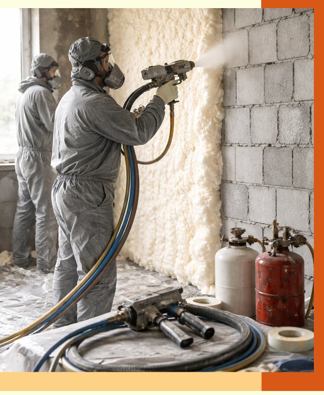 Утепление блочной стены ППУ в Коврове от 4349 руб./м² — ТепломастерКвр