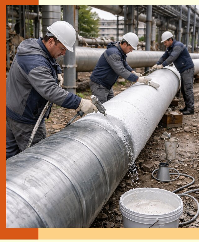 Утепление теплотрассы жидкой теплоизоляцией в Коврове