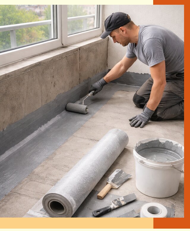 Профессиональная гидроизоляция балкона в Коврове от 4297 руб. | ТепломастерКвр