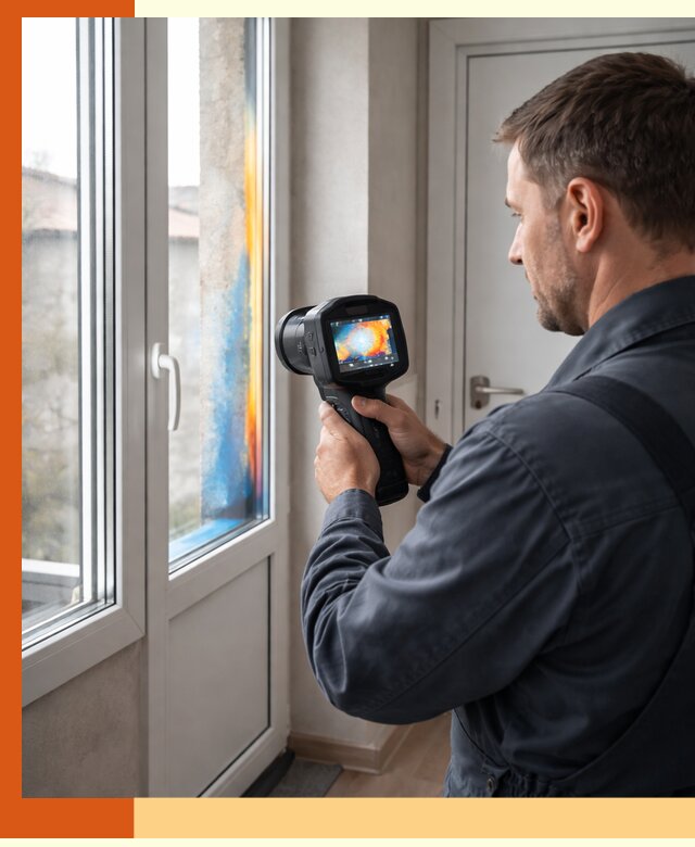 Тепловизионное обследование окон и дверей в Коврове
