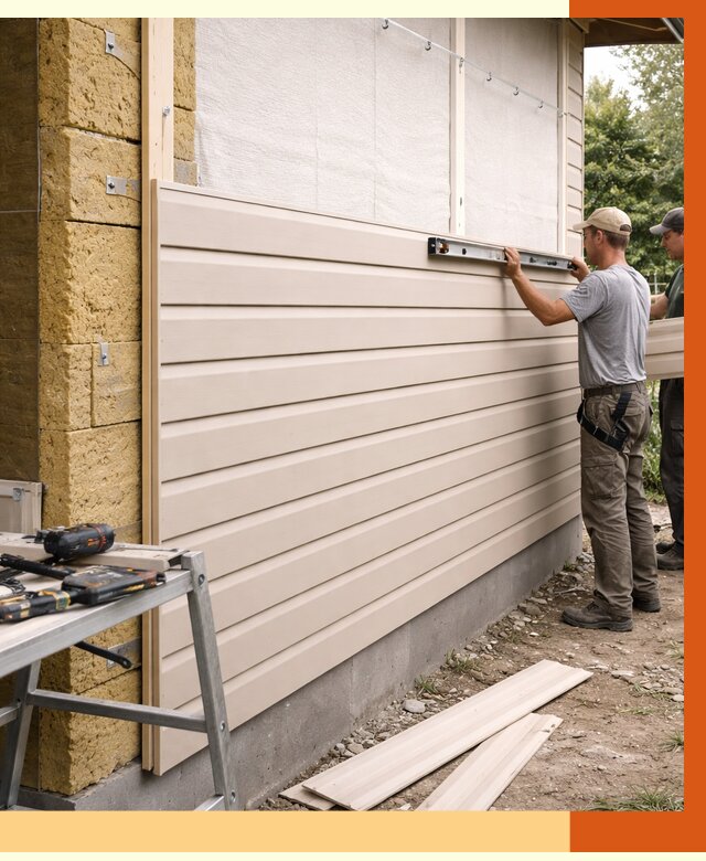 Монтаж сайдинга после утепления в Коврове от 1893 руб. — обшивка и облицовка | ТепломастерКвр