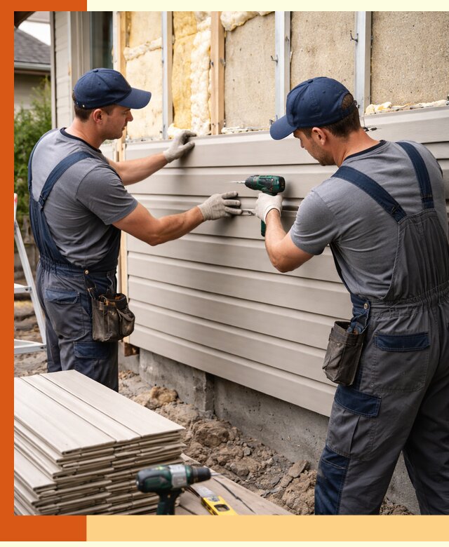 Монтаж сайдинга после утепления в Коврове качественно и надежно